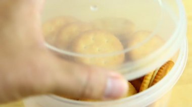 Stüdyo Chiangmai Tayland 'daki fıstık ezmeli sandviçi kapat.