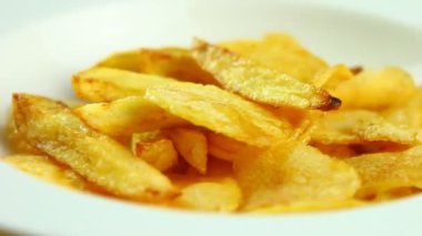 Kapıda Chiangmai Tayland usulü kızarmış patates cipsi.