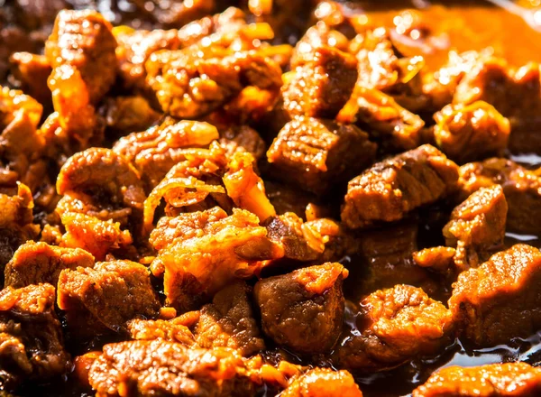 cooking chopped pork with soy sauce or Ba-Teng, in door  Chiangmai  Thailand