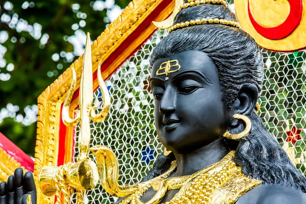 Estátua Shiva Wat Pak Muang Chiangmai Thailad — Fotografia de Stock