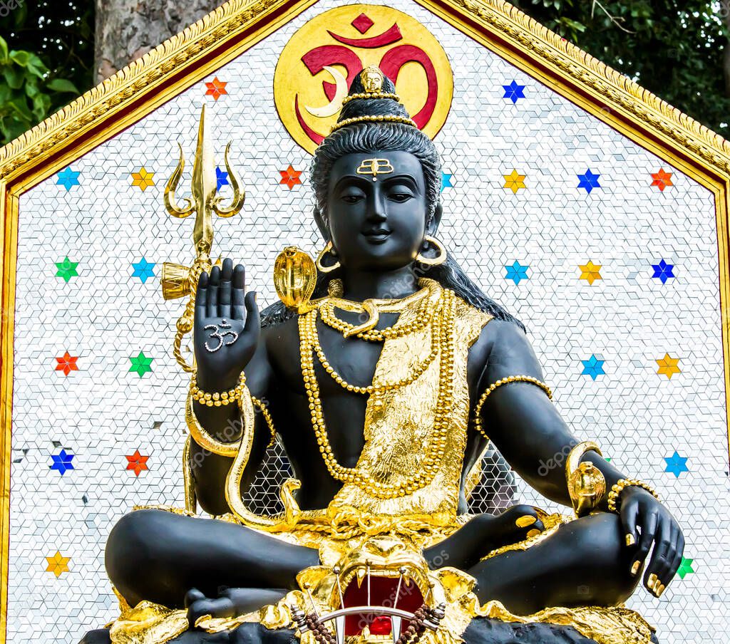 Shiva statue in Wat Pak Muang , Chiangmai Thailad.