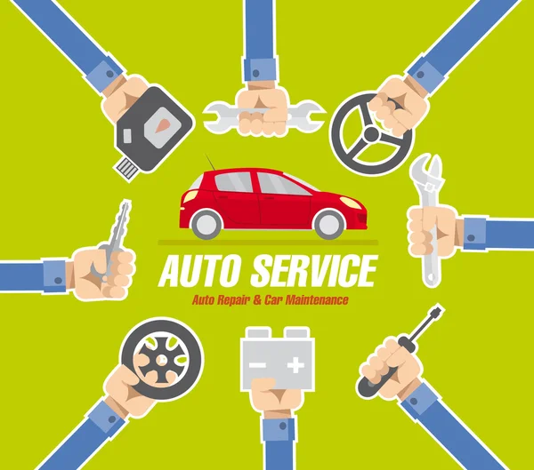 AUTO SERVICE VECTOR — Stock Vector