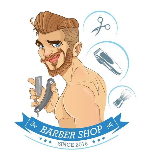 Kleur Barber Shop — Stockvector