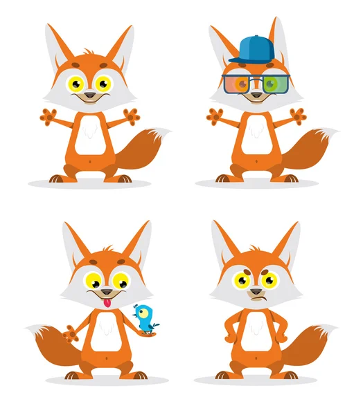 Fox legrační postavy — Stockový vektor