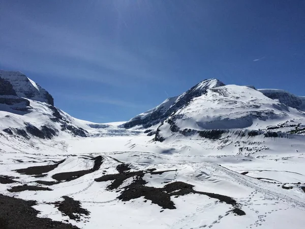 Scénický Pohled Icefield Parkway Slunečného Dne — Stock fotografie