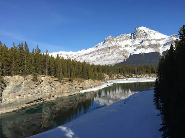 Vista Panorámica Del Icefield Parkway Día Soleado —  Fotos de Stock