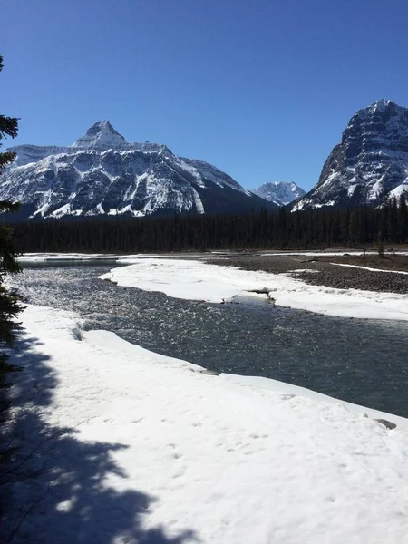 Mükemmel Mavi Gökyüzü Ile Jasper Ulusal Parkı — Stok fotoğraf