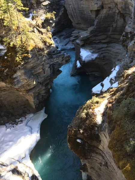 Parque Nacional Jasper Com Céu Azul Perfeito — Fotografia de Stock