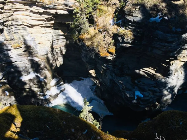 Jasper Nemzeti Park Tökéletes Kék Égbolttal — Stock Fotó