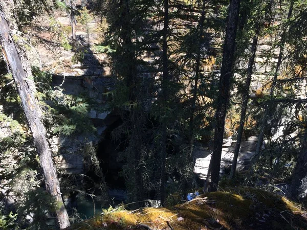 Jasper Nemzeti Park Tökéletes Kék Égbolttal — Stock Fotó