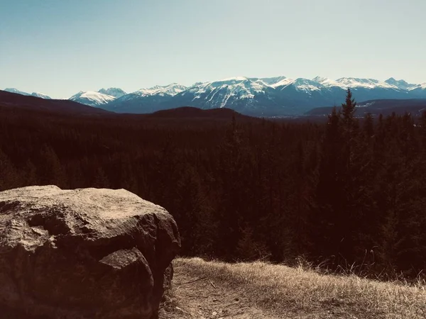 Parque Nacional Jasper Com Céu Azul Perfeito — Fotografia de Stock