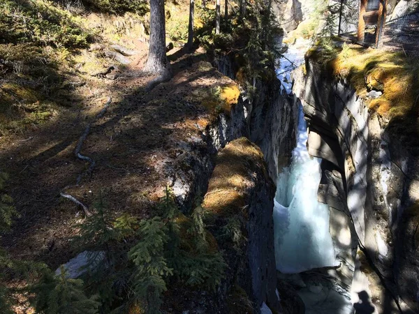 Parque Nacional Jasper Com Céu Azul Perfeito — Fotografia de Stock