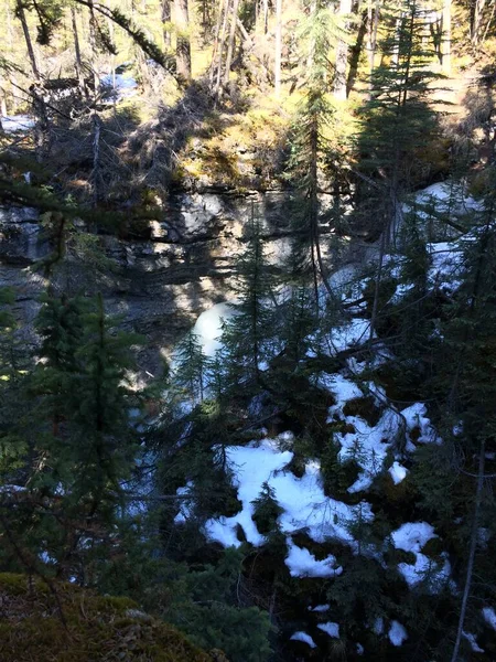 Parque Nacional Jasper Com Céu Azul Perfeito — Fotografia de Stock