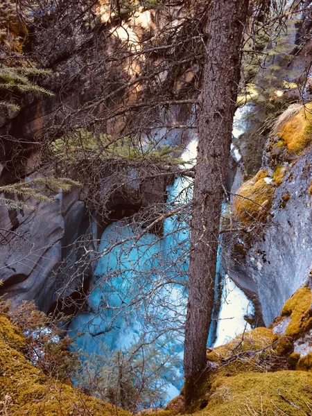 Jasper Nemzeti Park Tökéletes Kék Égbolttal — Stock Fotó