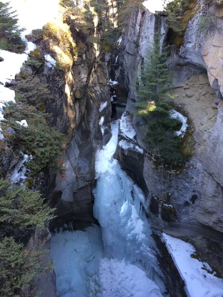 Mükemmel Mavi Gökyüzü Ile Jasper Ulusal Parkı — Stok fotoğraf