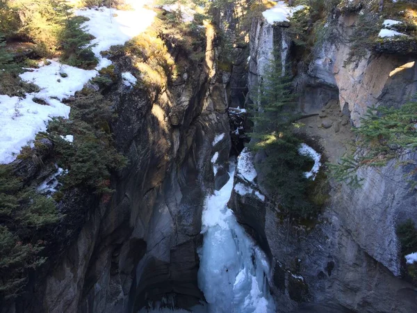 Parque Nacional Jasper Com Céu Azul Perfeito — Fotografia de Stock