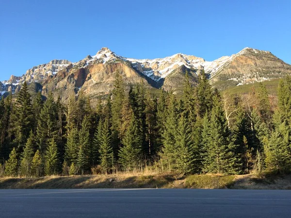 Jaspers Nationalpark Med Perfekt Blå Himmel — Stockfoto