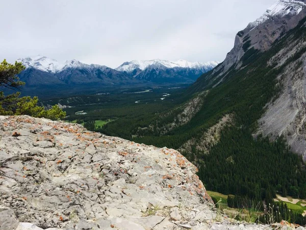 Banff Mount Rundle Colonna Vertebrale Mezzo Scenari Spettacolari — Foto Stock