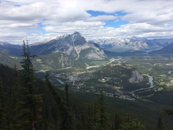 Splendida Vista Sul Parco Nazionale Banff Dal Crinale Montuoso Dello — Foto Stock
