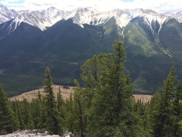 Lenyűgöző Kilátás Nyílik Banff Nemzeti Parkra Kénhegygerincről — Stock Fotó