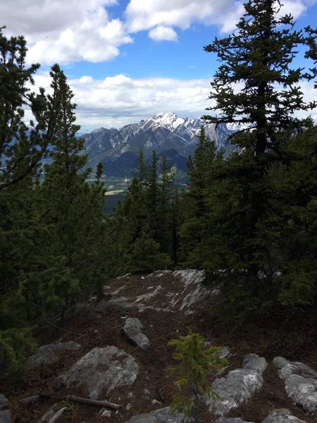 Prachtig Uitzicht Banff National Park Vanaf Bergkam Van Sulfur — Stockfoto