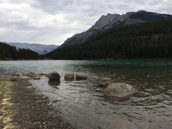 Boucle Lac Minnewanka Nord Banff — Photo