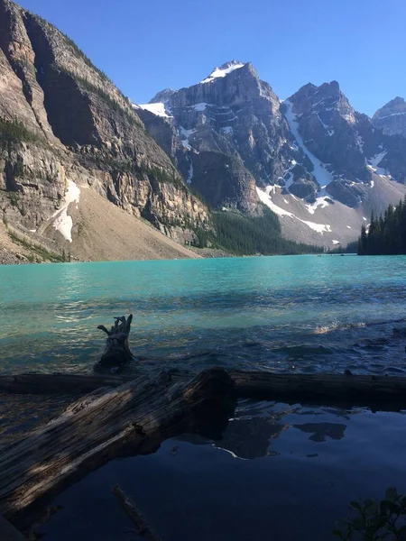 Área Del Lago Moraine Parque Nacional Banff —  Fotos de Stock