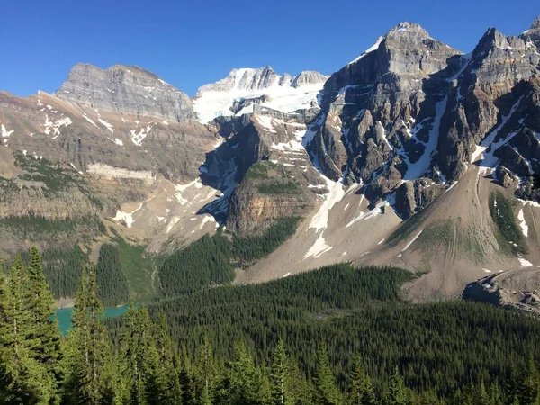 Área Del Lago Moraine Parque Nacional Banff —  Fotos de Stock