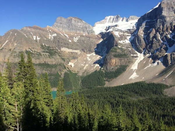 Área Lago Moraine Parque Nacional Banff — Fotografia de Stock