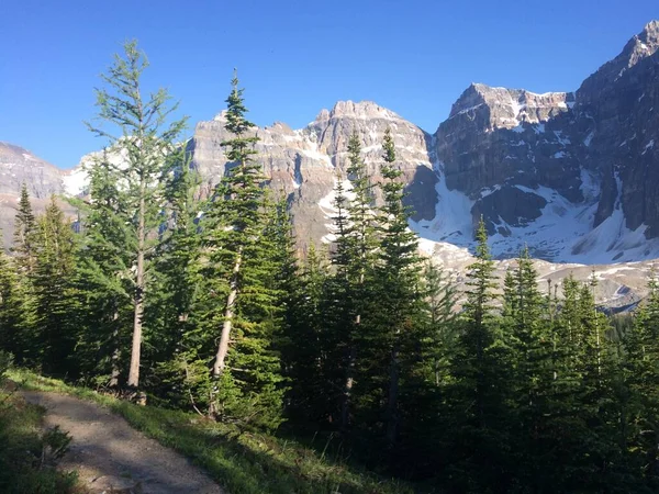 Área Del Lago Moraine Parque Nacional Banff —  Fotos de Stock