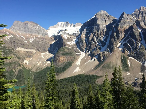 Área Del Lago Moraine Parque Nacional Banff —  Fotos de Stock