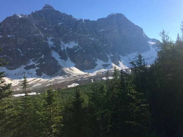 Área Del Lago Moraine Parque Nacional Banff —  Fotos de Stock