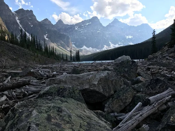 Scenic View Beautiful Lake Moraine — Stock Fotó