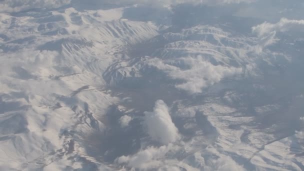 Vista Superior Nubes Azules Montañas Movimiento Masas Aire Concepto Visión — Vídeos de Stock