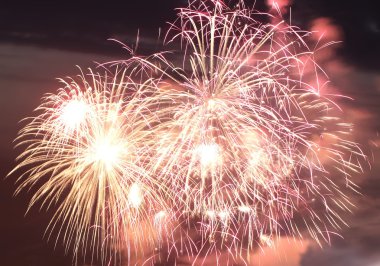 Gece havai fişek arka plan