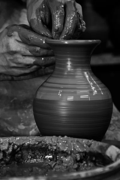 Cerâmica cerâmica fazendo processo . — Fotografia de Stock