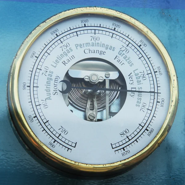 Retro barometer närbild — Stockfoto
