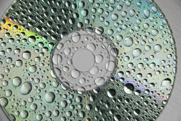 CD with drops of water — Stock Photo, Image