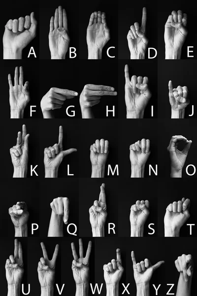 Dactil Zeichensprache Des Amerikanischen Alphabets Abc lizenzfreie Stockfotos