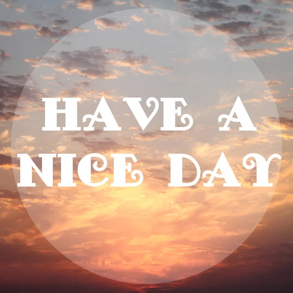 Восход неба с текстом — стоковое фото