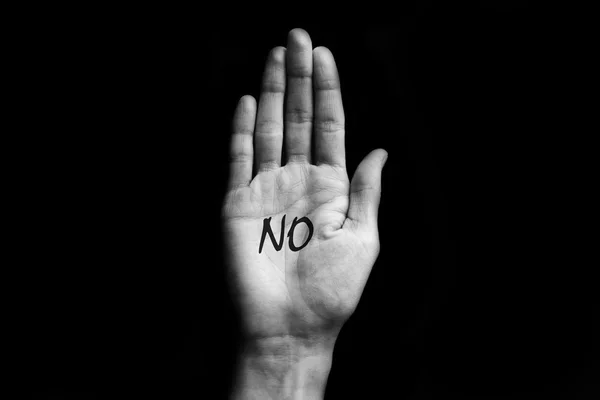 Siyah beyaz açık el