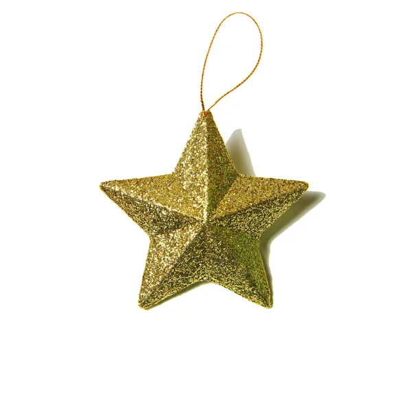 Golden christmas star — Stock Photo, Image