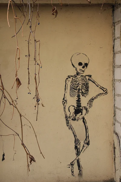 Sreet art duvar Tarih: iskelet