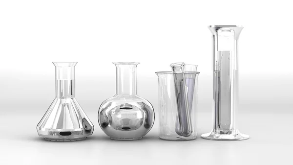 Grupo de frascos de laboratorio Imagen de stock