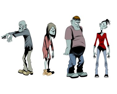 Dört zombiler ayarla