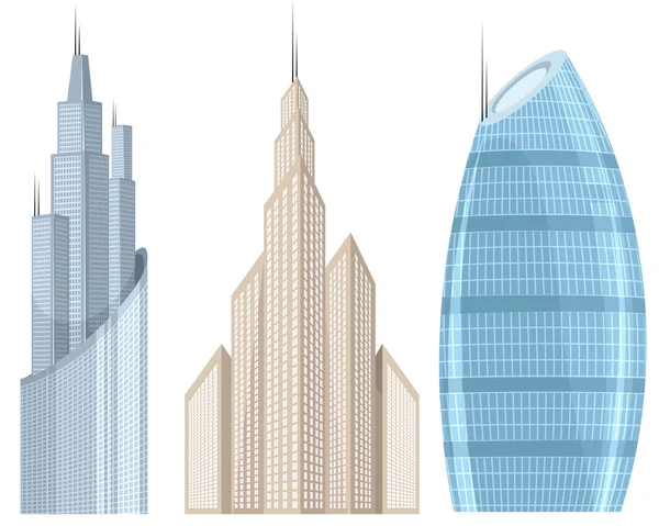 Σύνολο τριών ουρανοξύστης — Διανυσματικό Αρχείο