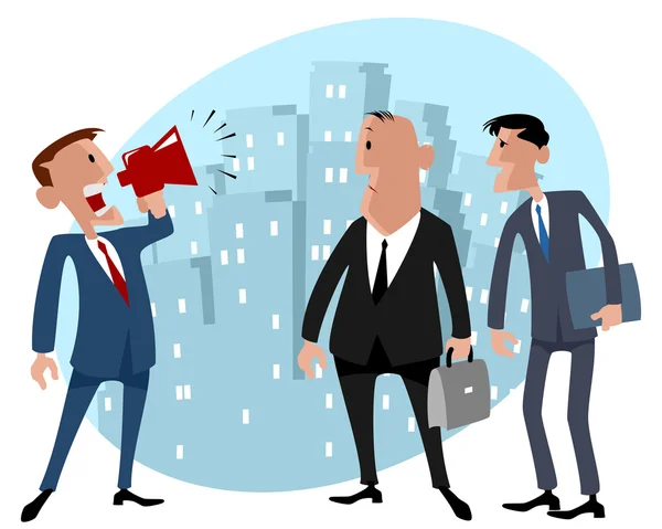 Businessmen in the city — Stock Vector