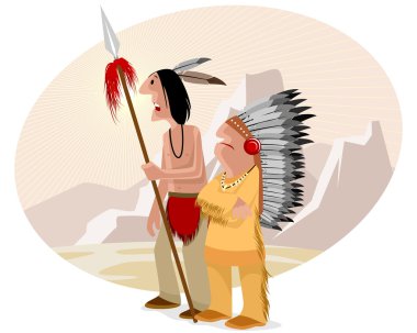 Indian and chief clipart