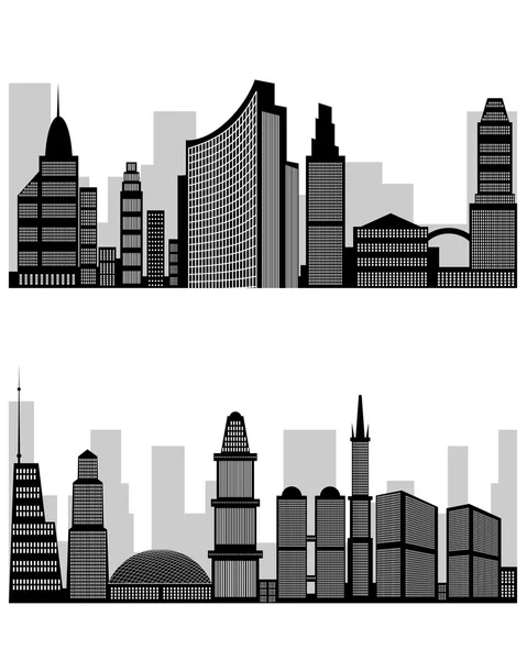 Silhueta da cidade abstrata — Vetor de Stock