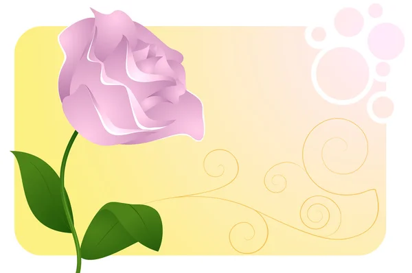 Ευχετήρια κάρτα με λουλούδι — Διανυσματικό Αρχείο